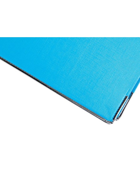 CI | Archivador de palanca liderpapel folio documenta forrado pvc con rado lomo 75 mm celeste compresor metalico