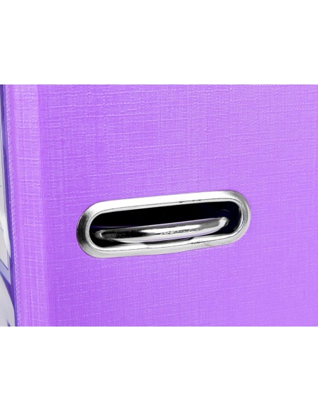 CI | Archivador de palanca liderpapel folio documenta forrado pvc con rado lomo 75 mm lila compresor metalico