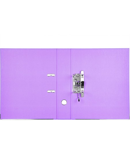 CI | Archivador de palanca liderpapel folio documenta forrado pvc con rado lomo 75 mm lila compresor metalico