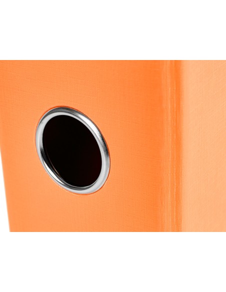 CI | Archivador de palanca liderpapel folio documenta forrado pvc con rado lomo 75mm naranja con compresor
