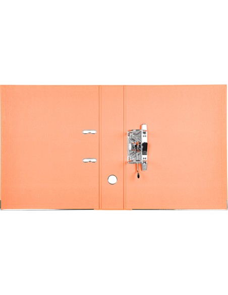 CI | Archivador de palanca liderpapel folio documenta forrado pvc con rado lomo 75mm naranja con compresor