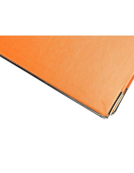 CI | Archivador de palanca liderpapel folio documenta forrado pvc con rado lomo 75mm naranja con compresor