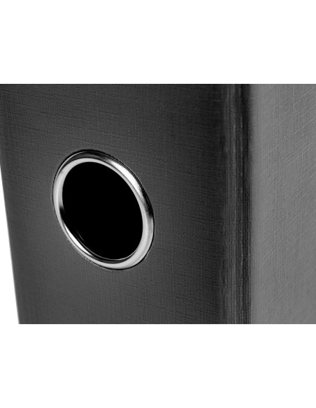 CI | Archivador de palanca liderpapel folio documenta forrado pvc con rado lomo 75mm negro compresor metalico