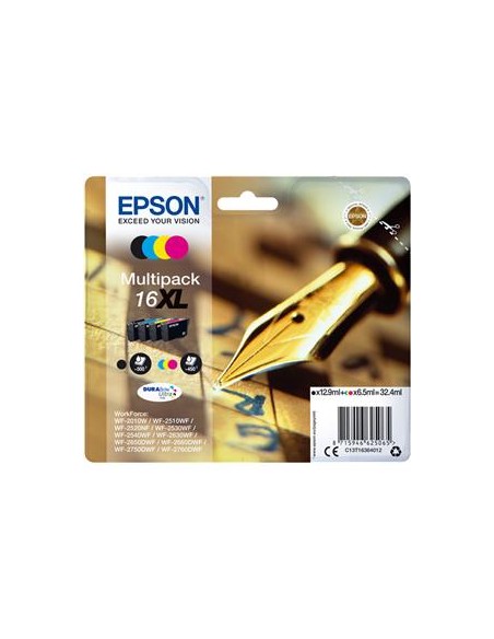 Multipack 4 cartuchos de tinta ORIGINAL C13T163640 - nº16XL