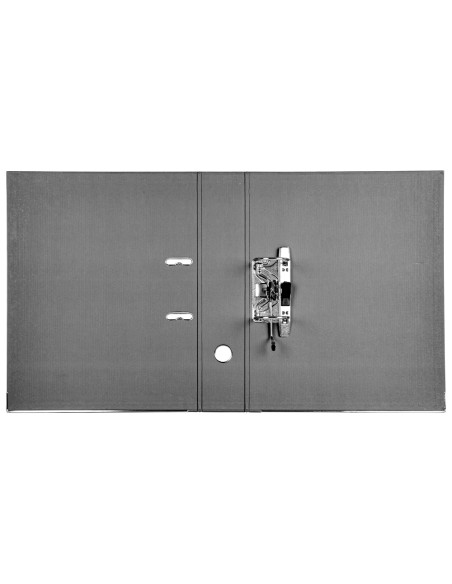 CI | Archivador de palanca liderpapel folio documenta forrado pvc con rado lomo 75mm negro compresor metalico