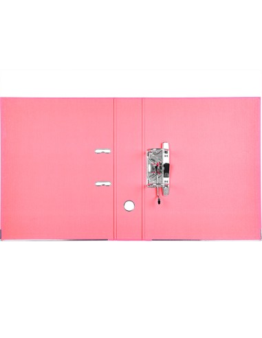 CI | Archivador de palanca liderpapel folio documenta forrado pvc con rado lomo 75 mm rosa compresor metalico