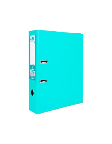 CI | Archivador de palanca liderpapel folio documenta forrado pvc con rado lomo 75 mm verde claro compresor