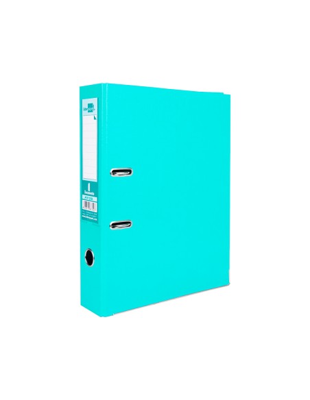 CI | Archivador de palanca liderpapel folio documenta forrado pvc con rado lomo 75 mm verde claro compresor