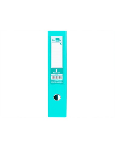 CI | Archivador de palanca liderpapel folio documenta forrado pvc con rado lomo 75 mm verde claro compresor