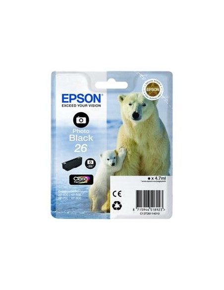 Cartucho de tinta ORIGINAL C13T261140 - nº26PBK