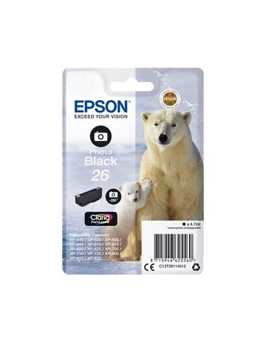 Cartucho de tinta ORIGINAL C13T261140 - nº26PBK