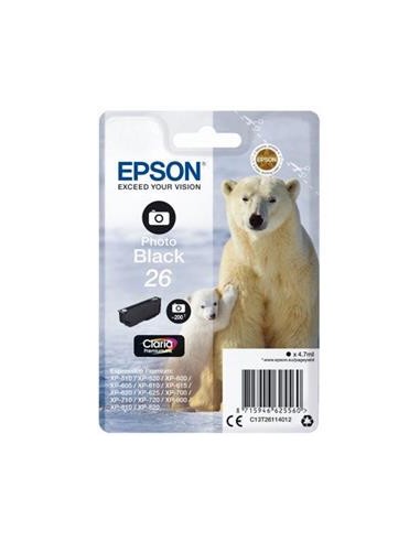 Cartucho de tinta ORIGINAL C13T261140 - nº26PBK
