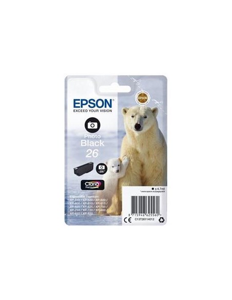 Cartucho de tinta ORIGINAL C13T261140 - nº26PBK