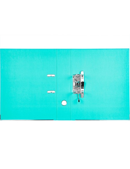 CI | Archivador de palanca liderpapel folio documenta forrado pvc con rado lomo 75 mm verde claro compresor