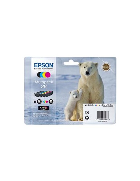 Multipack 4 cartuchos de tinta ORIGINAL C13T261640 - nº26