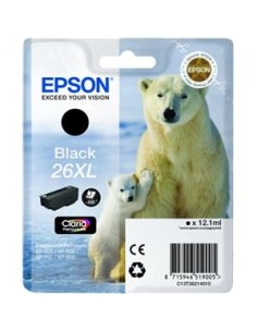 Cartucho de tinta ORIGINAL C13T262140 - nº26XLBK