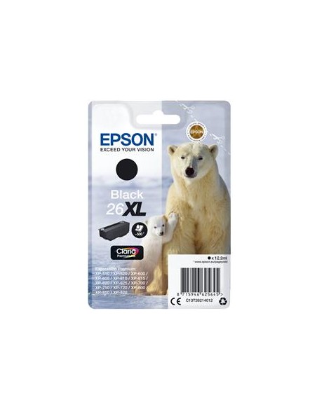 Cartucho de tinta ORIGINAL C13T262140 - nº26XLBK