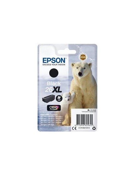 Cartucho de tinta ORIGINAL C13T262140 - nº26XLBK