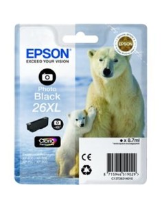 Cartucho de tinta ORIGINAL C13T263140 - nº26XLPBK 2