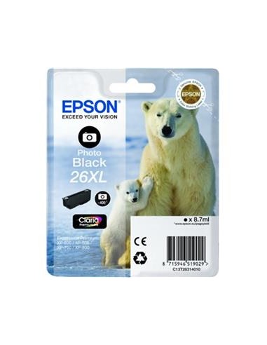 Cartucho de tinta ORIGINAL C13T263140 - nº26XLPBK