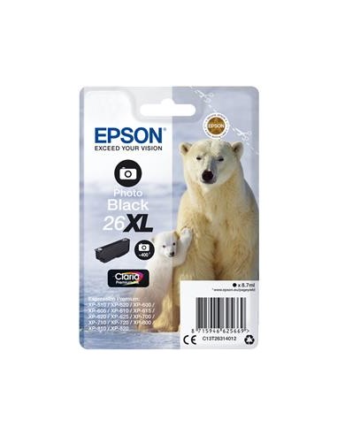 Cartucho de tinta ORIGINAL C13T263140 - nº26XLPBK