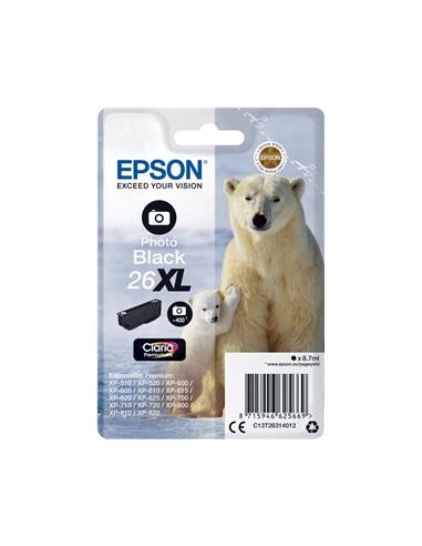 Cartucho de tinta ORIGINAL C13T263140 - nº26XLPBK
