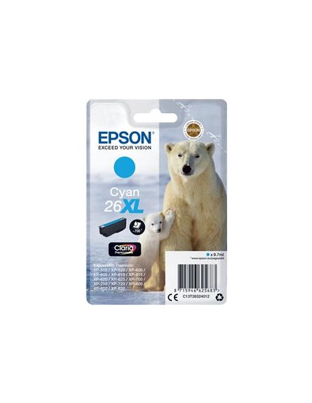 Cartucho de tinta ORIGINAL C13T263240 - nº26XLC