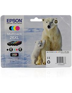 Multipack 4 cartuchos de tinta ORIGINAL C13T263640 - nº26XL