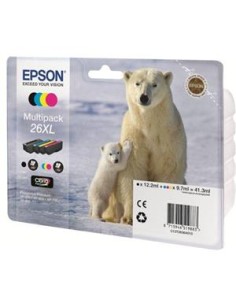 Multipack 4 cartuchos de tinta ORIGINAL C13T263640 - nº26XL 2