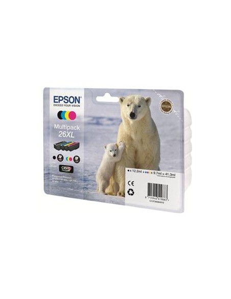 Multipack 4 cartuchos de tinta ORIGINAL C13T263640 - nº26XL