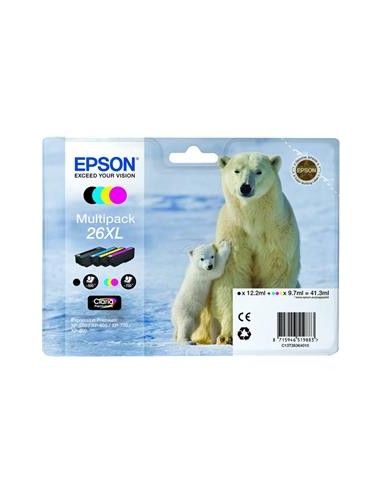 Multipack 4 cartuchos de tinta ORIGINAL C13T263640 - nº26XL