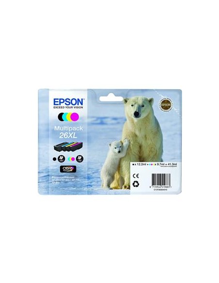 Multipack 4 cartuchos de tinta ORIGINAL C13T263640 - nº26XL