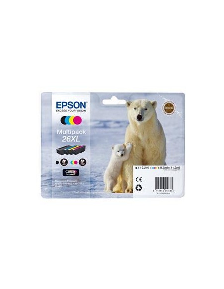 Multipack 4 cartuchos de tinta ORIGINAL C13T263640 - nº26XL