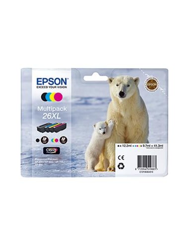 Multipack 4 cartuchos de tinta ORIGINAL C13T263640 - nº26XL