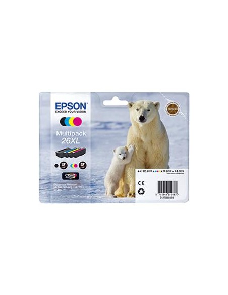 Multipack 4 cartuchos de tinta ORIGINAL C13T263640 - nº26XL