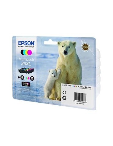 Multipack 4 cartuchos de tinta ORIGINAL C13T263640 - nº26XL