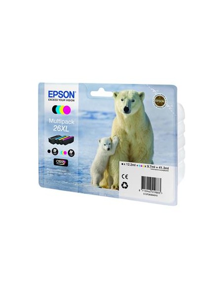 Multipack 4 cartuchos de tinta ORIGINAL C13T263640 - nº26XL