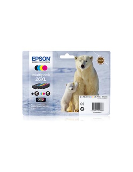Multipack 4 cartuchos de tinta ORIGINAL C13T263640 - nº26XL