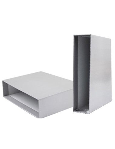 CI | Caja archivador liderpapel de palanca carton din-a4 documenta lomo 82mm color gris
