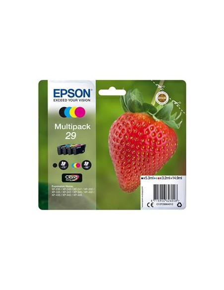 Multipack 4 cartuchos de tinta ORIGINAL C13T298640 - nº29