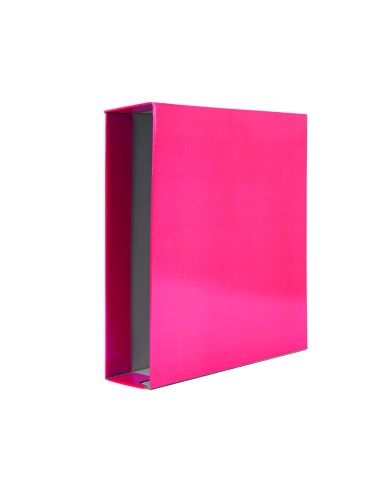 CI | Caja archivador liderpapel de palanca carton din a4 documenta lomo 75 mm rosa