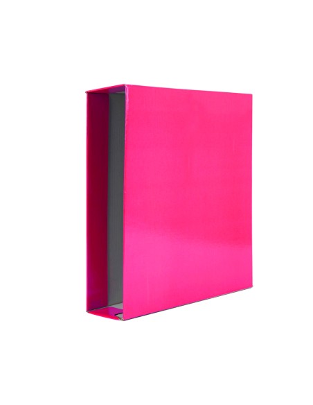 CI | Caja archivador liderpapel de palanca carton din a4 documenta lomo 75 mm rosa