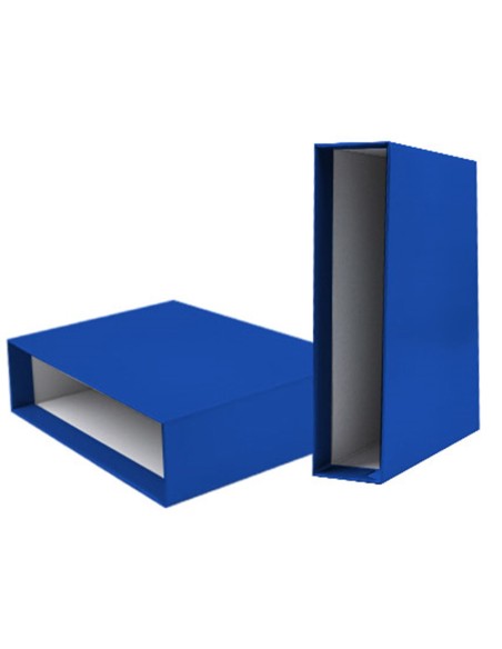 CI | Caja archivador liderpapel de palanca carton folio documenta lomo 82mm color azul