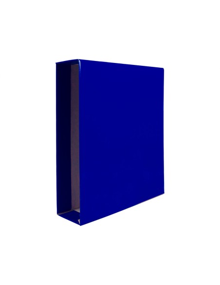 CI | Caja archivador liderpapel de palanca carton folio documenta lomo 82mm color azul