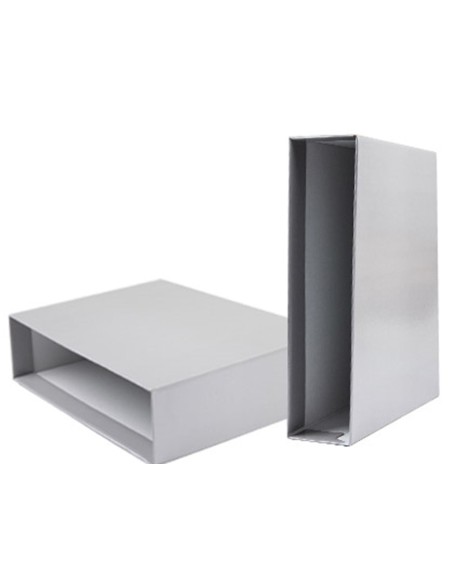 CI | Caja archivador liderpapel de palanca carton folio documenta lomo 82mm color gris