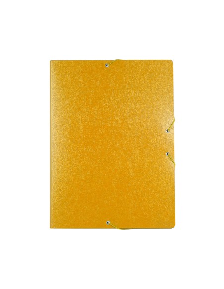 CI | Carpeta proyectos liderpapel folio lomo 30mm carton gofrado amarilla