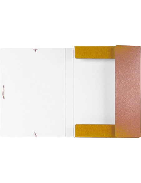 CI | Carpeta proyectos liderpapel folio lomo 30mm carton gofrado amarilla