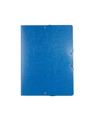 CI | Carpeta proyectos liderpapel folio lomo 30mm carton gofrado azul