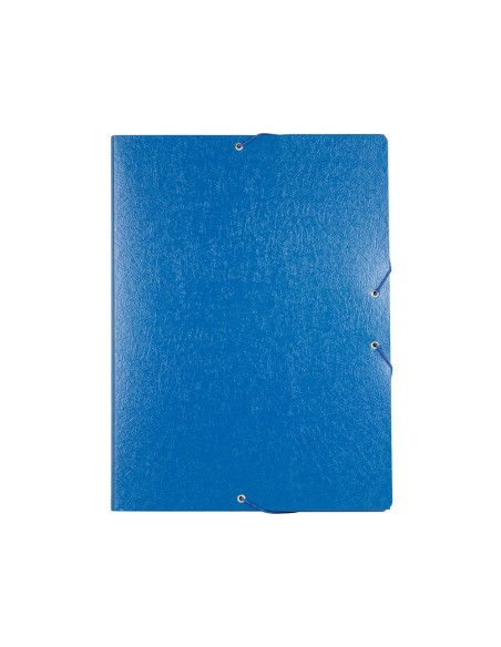 CI | Carpeta proyectos liderpapel folio lomo 30mm carton gofrado azul