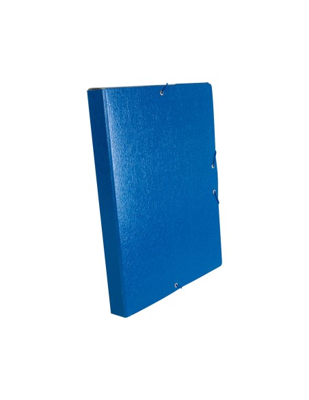 CI | Carpeta proyectos liderpapel folio lomo 30mm carton gofrado azul